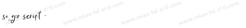 segor script字体转换